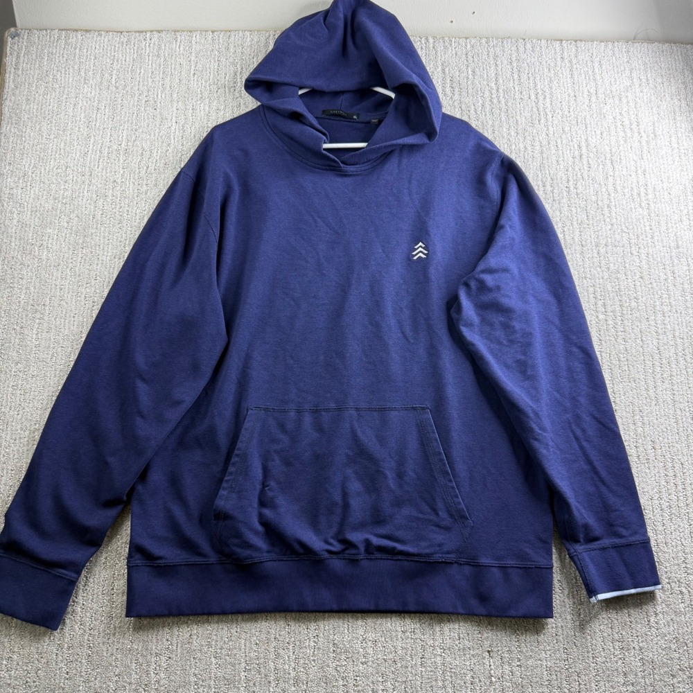 Greyson Hoodie Mens Size XL Blue Pullover Sweatshirt Logo Embroidery